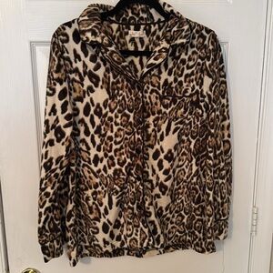 Body Touch Lounge Pajamas Size L Color Brown Cream Black